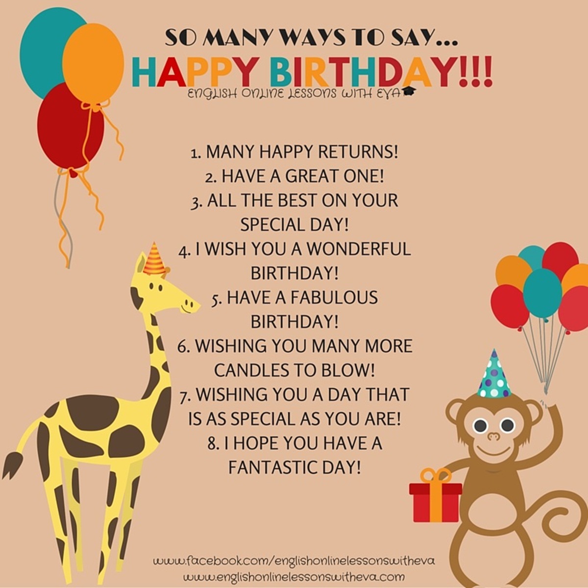 Many Ways to Say Happy Birthday - English Learn Site