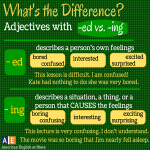 difference adjectives with ed, ing
