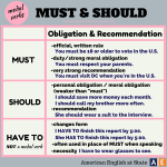 modal verbs - must and should