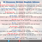 Common British English Idioms