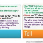 differences between say and tell