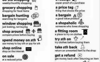 shopping language - shopping words