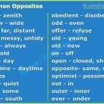 Commonly Using Opposite Word List