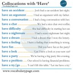 Collocations With HAVE
