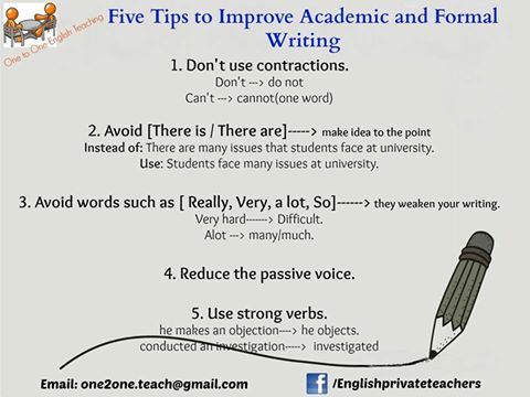 Five Tips to Improve Academic and Formal Writing