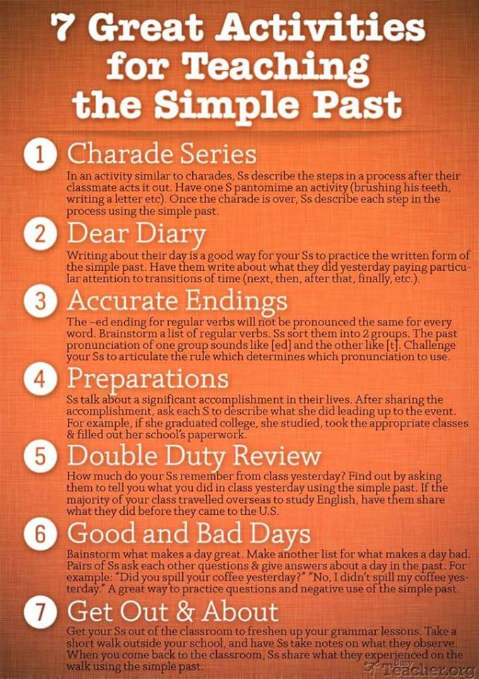 Great Activities for Teaching the Simple Past