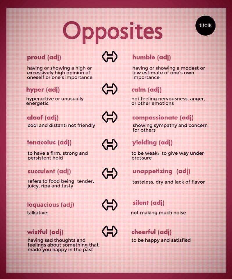Opposites in English