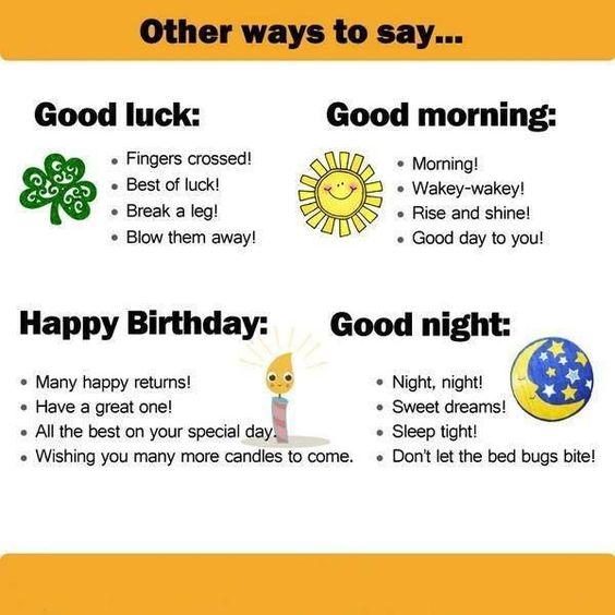 Other Ways to Say-Happy birthday, good night