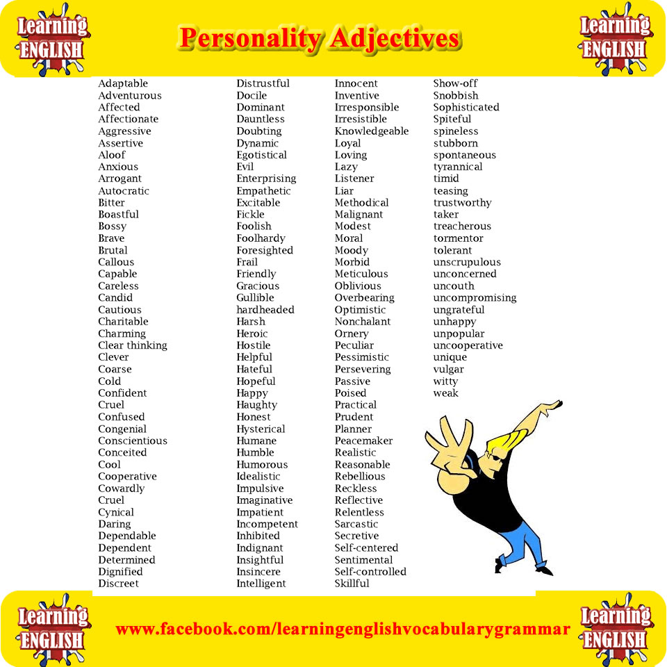 personality-adjectives-english-learn-site