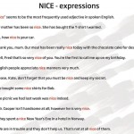 Using NICE in English