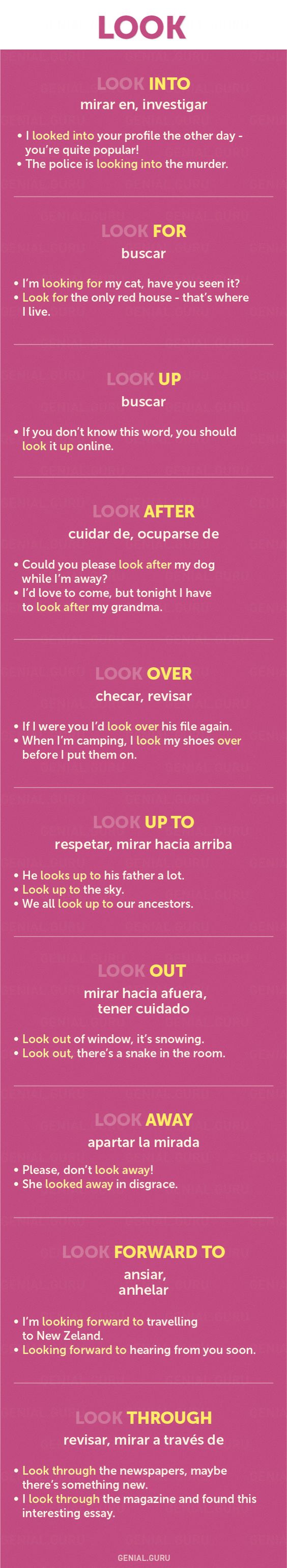 Using Verb LOOK