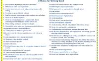 40 Rules for Writing Good