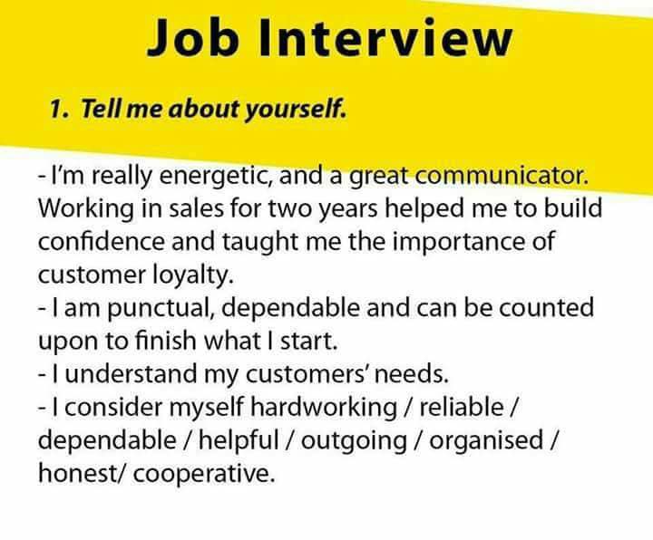 tell me about yourself for job interview 0-10 years
